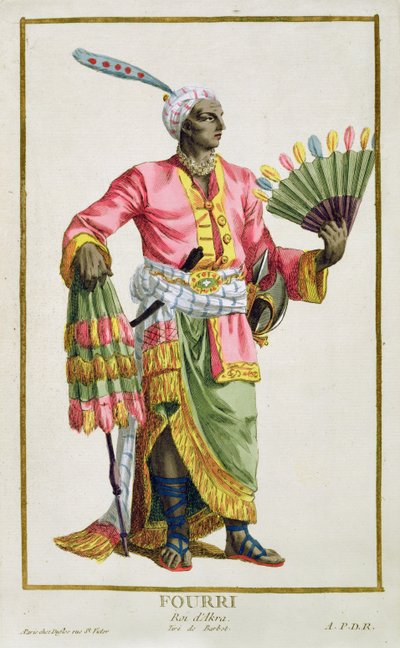 Fourri, König von Akkra, graviert von Pierre Duflos (1742-1816), 1780 von Barbot